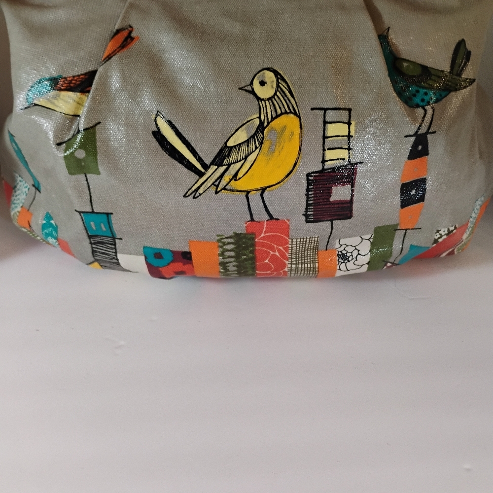 Fossil Key Per City Birds Fabric/Canvas Purse - image 4